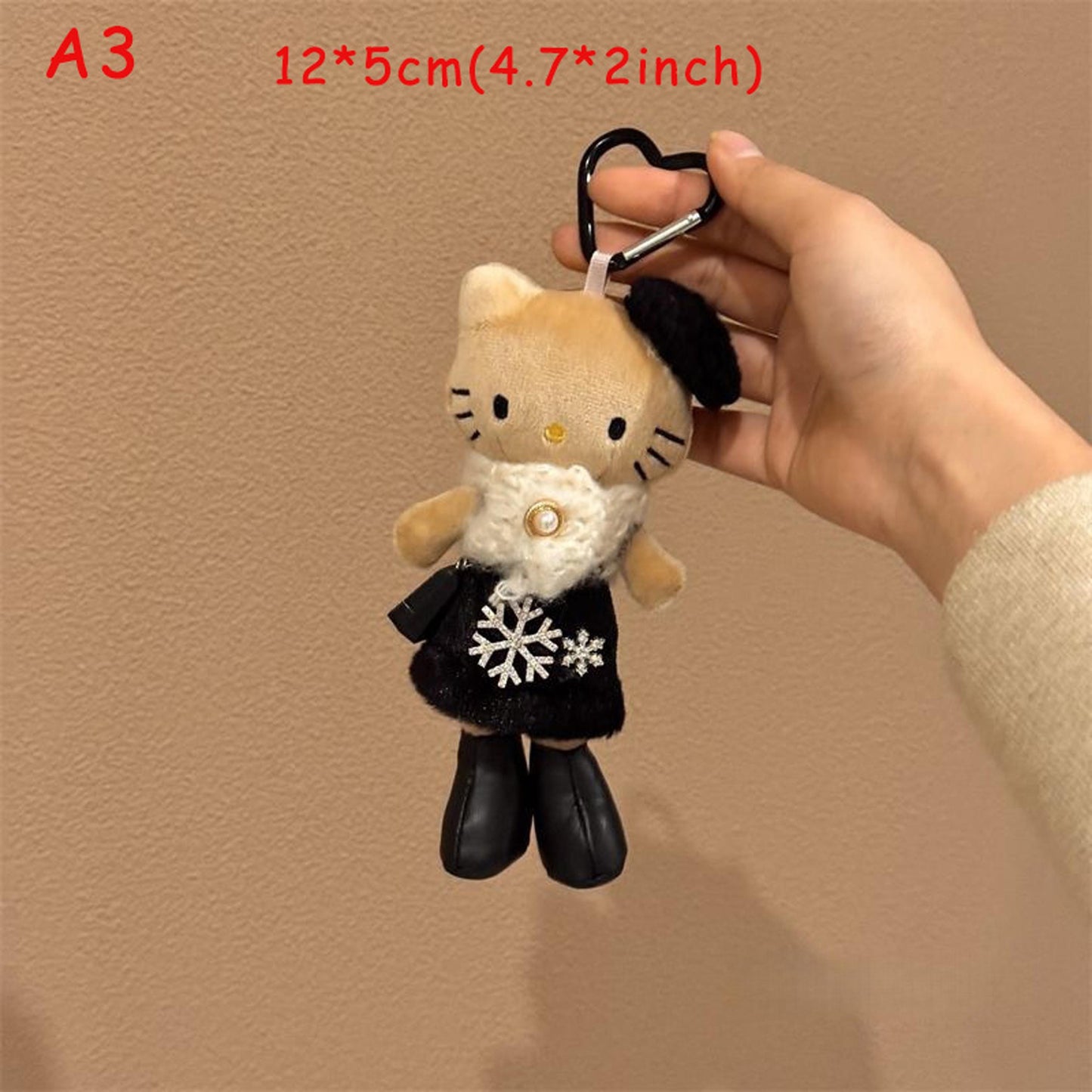 Handmade Knitted Plush Cat Keychain, Cute Kt Stuffed Animal Bag Charm, Aesthetic Backpack Pendant, Unique Gift