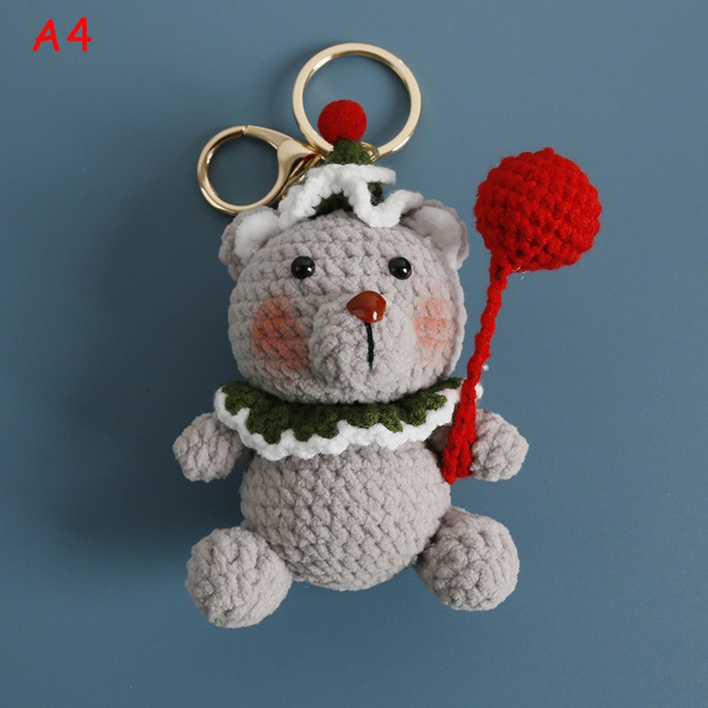 Handmade Crochet Animal Doll Keychain, Cute Amigurumi Yarn Plush Bag Charm, Kawaii Knitted Toy Pendant Gift