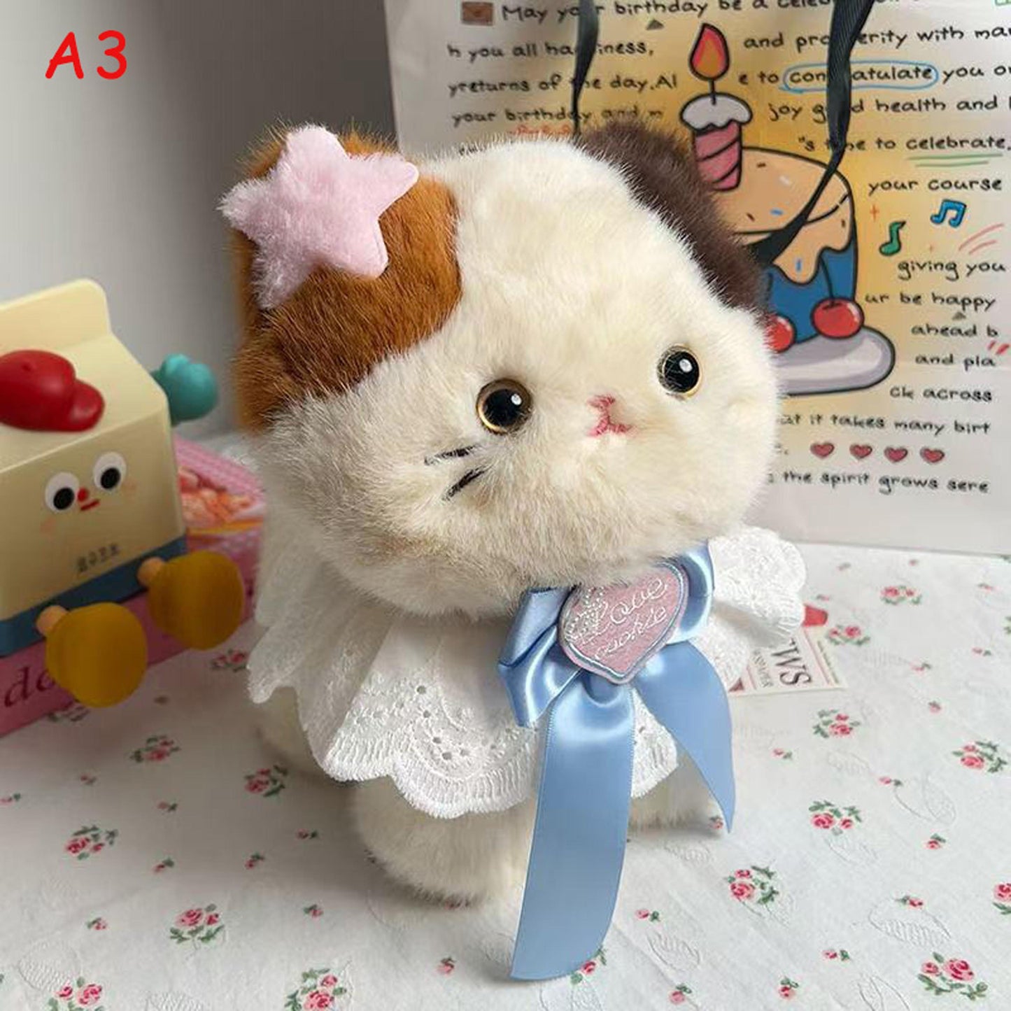 Handmade Plush Cat Doll, Soft Crochet Kitty Stuffed Toy, Cute Comfort Animal, Cozy Birthday Gift,Gift for Cat Lovers