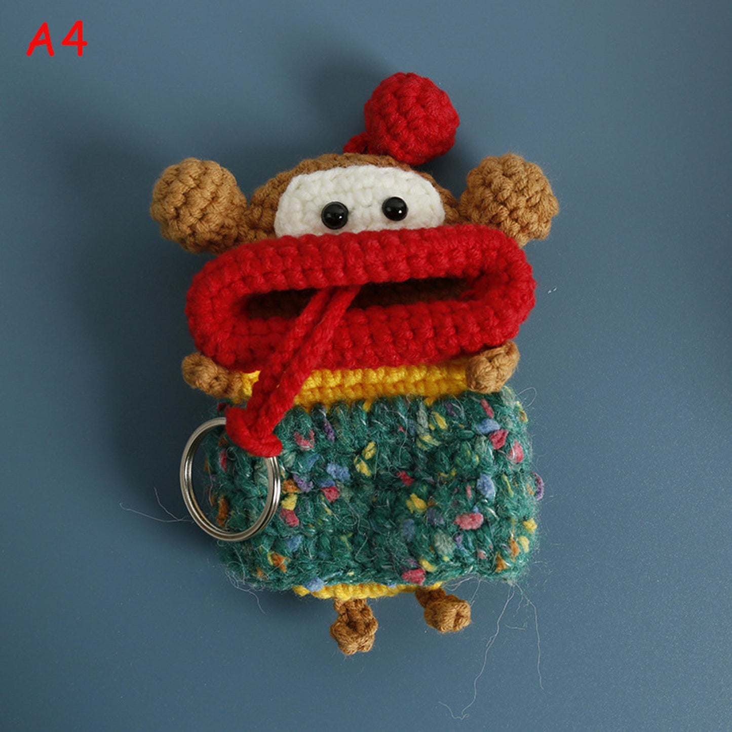 Handmade Cute Sausage Lips Crochet Key Case, Cartoon Car Key Cover, Kawaii Keychain, Bag Charm, Phone Charm Gift,Birthday gift