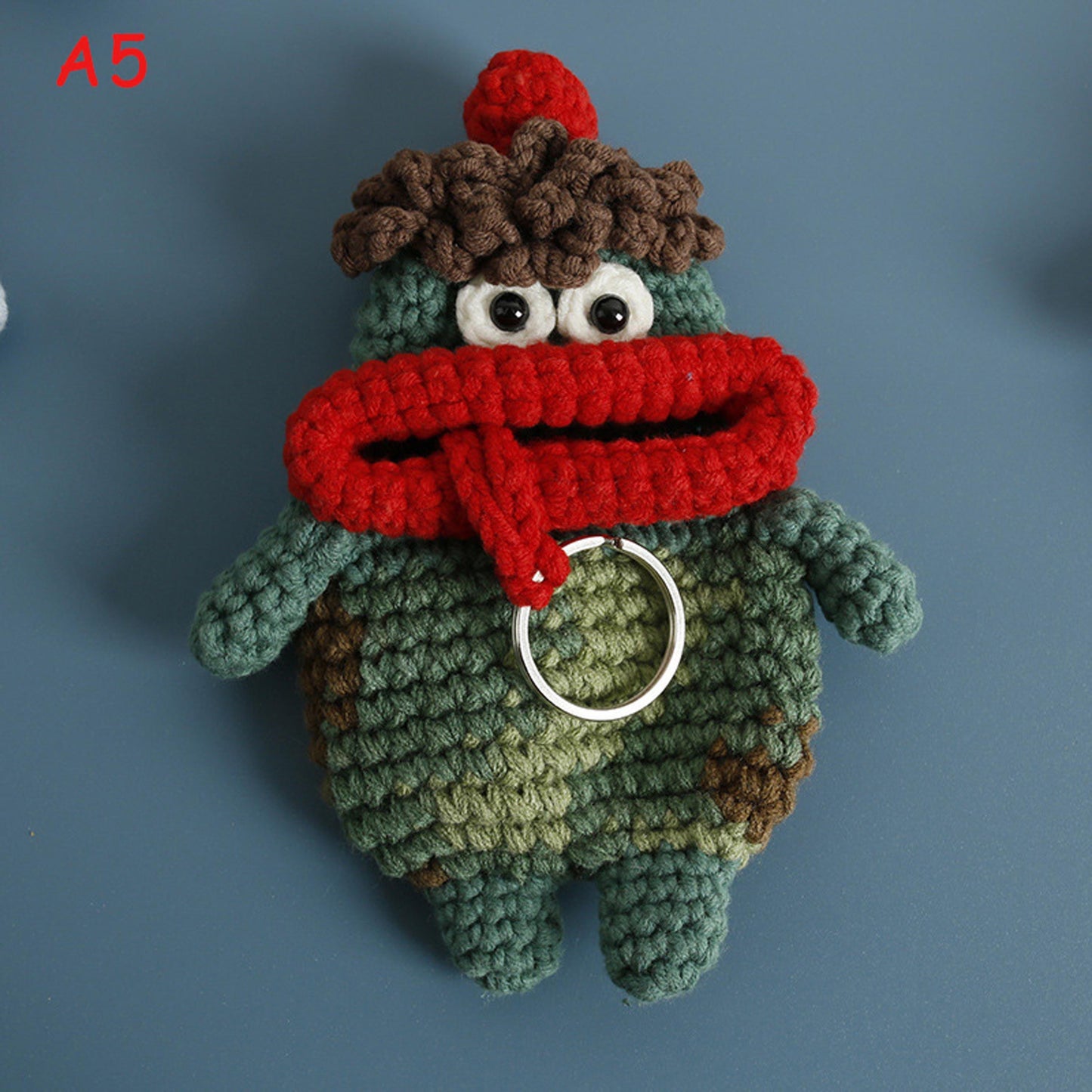 Handmade Crochet Big Lips Key Holder, Funny Sausage Mouth Drawstring Key Pouch, Knitted Key Cover, Cute Bag Charm Keychain Gift,Gift for her
