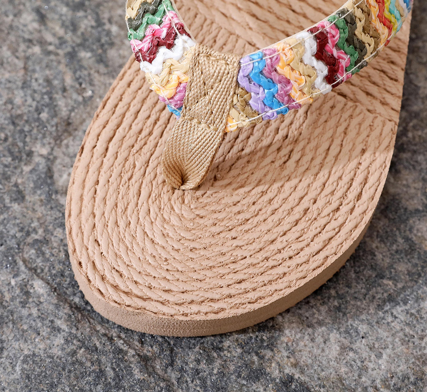 Handmade Crochet Raffia Platform Flip Flops, Daisy Wedge Sandals for Women, Boho Beach Slippers, Summer Travel Straw Slides, Outdoor Sandals