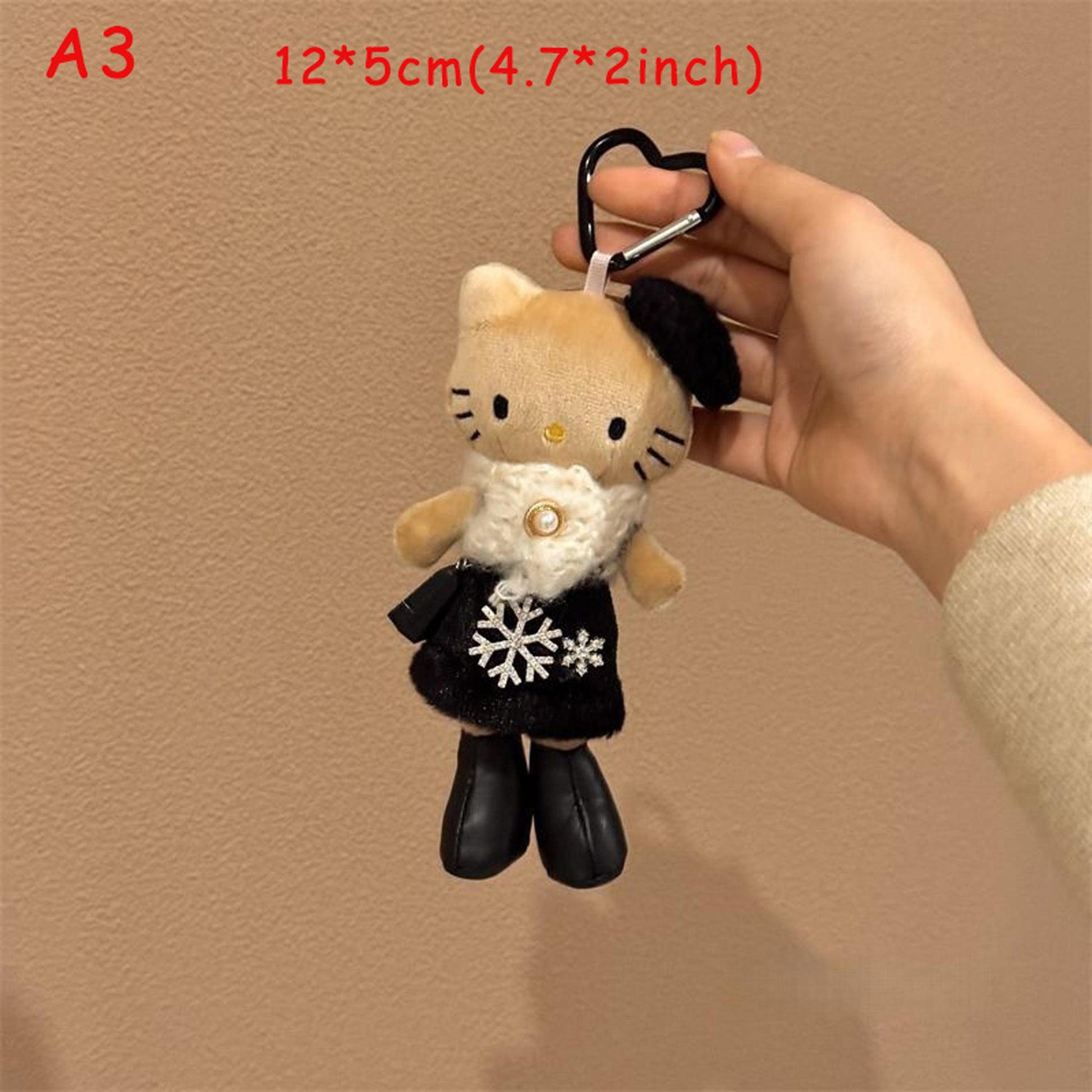 Handmade Knitted Plush Cat Keychain, Cute Kt Stuffed Animal Bag Charm, Aesthetic Backpack Pendant, Unique Gift