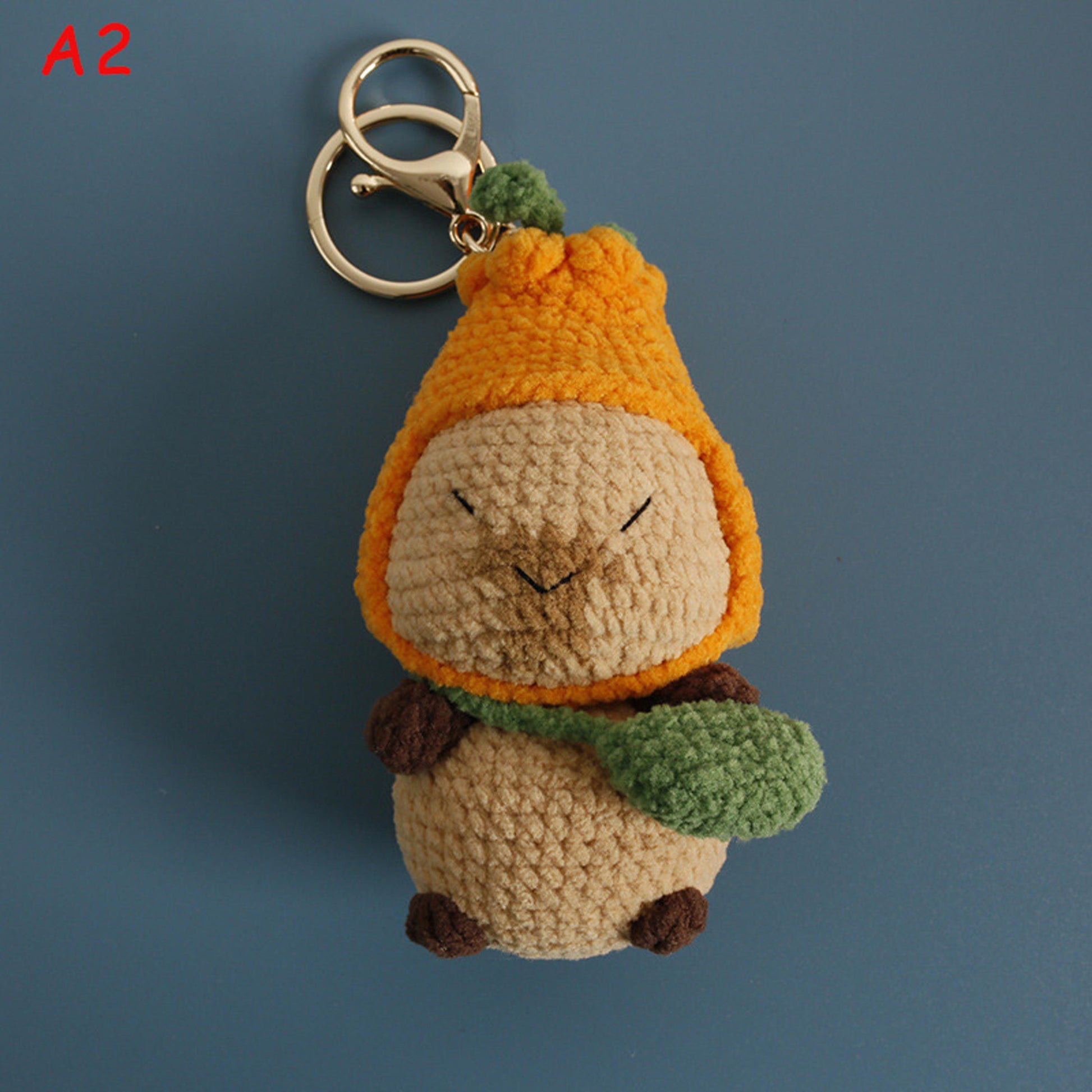Handmade Crochet Doll Keychain, Cute Knitted Amigurumi Plush Bag Charm, Handwoven Toy Keyring Gift