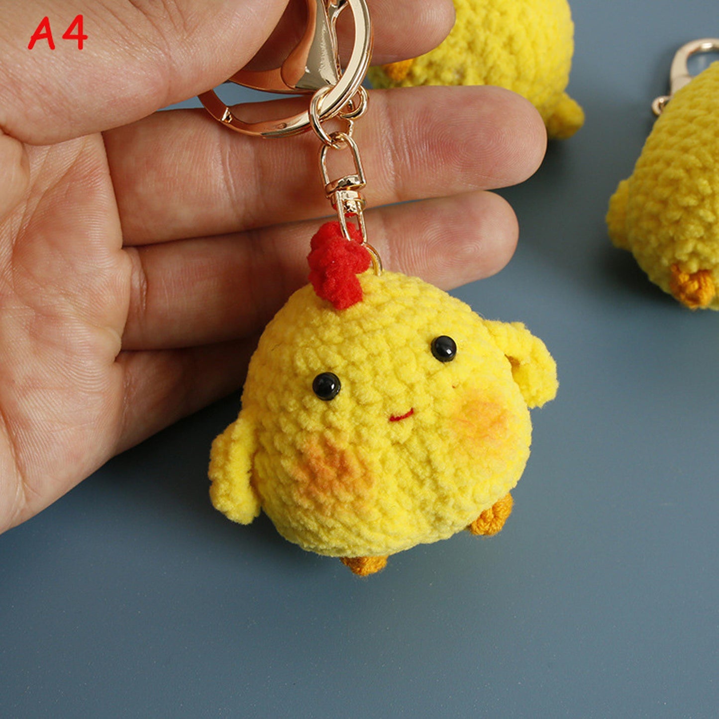 Handmade Crochet Doll Keychain, Cute Knitted Amigurumi Plush Bag Charm, Handwoven Toy Keyring Gift