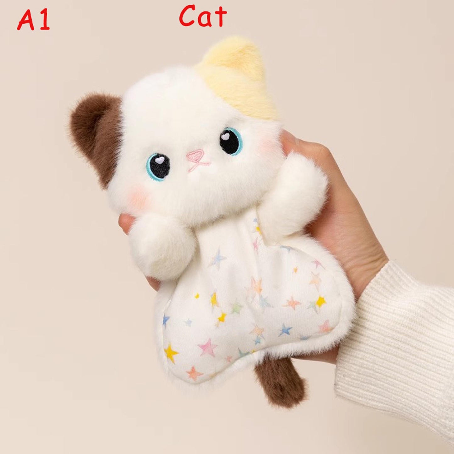 Handmade Knitted Plush Squeeze Stress Toy Bag,Stress Relief Squeeze Toy, Cute Cat & Dog Animal Doll, Soft Fidget Sensory Toy Gift