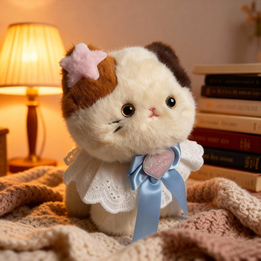 Handmade Plush Cat Doll, Soft Crochet Kitty Stuffed Toy, Cute Comfort Animal, Cozy Birthday Gift,Gift for Cat Lovers