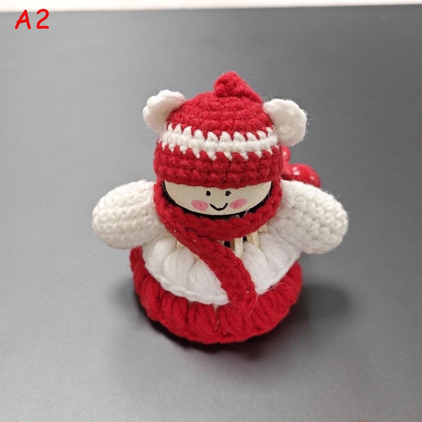 Handmade Crochet Shuttlecock Snowman Keychain, Cute Knitted Amigurumi Doll, Baby Bag Charm, Phone Charm, Gift for Kids
