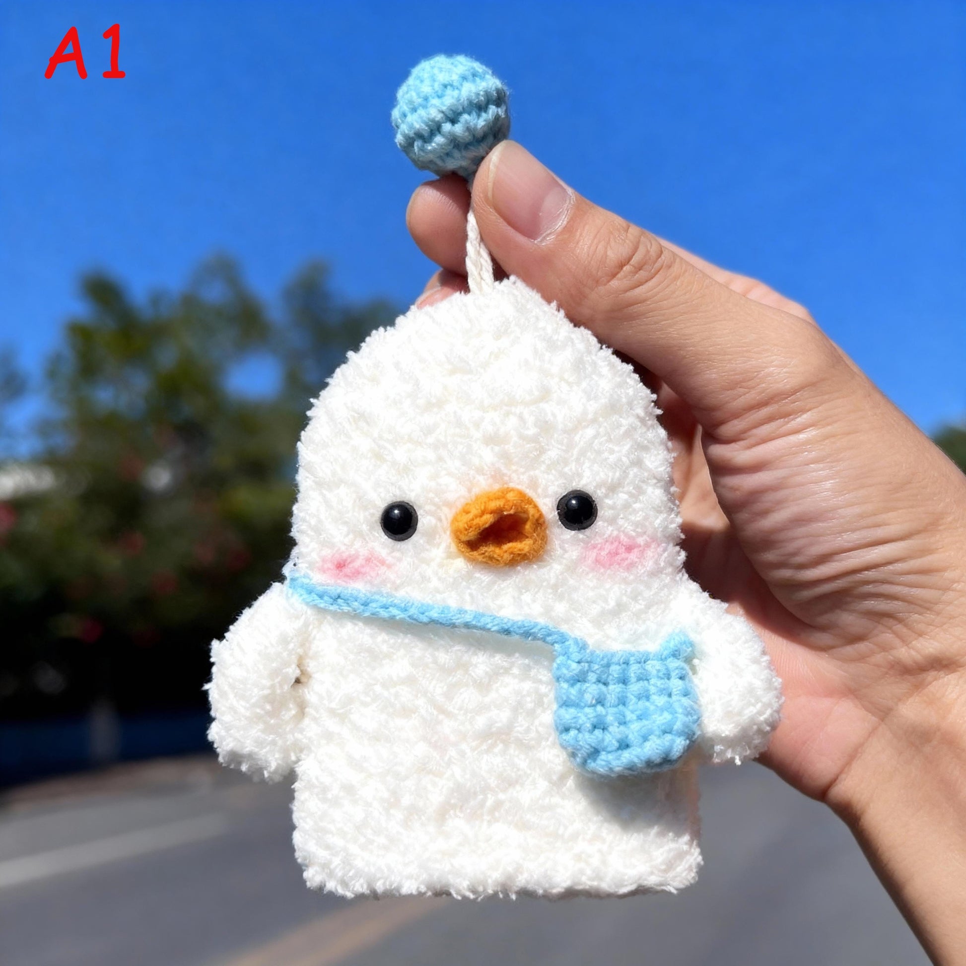 Handmade Plush Sausage Lips Pull-out design Car Key Cover, Cute Knitted Car Key Protector, Soft Keychain, Phone Charm, Bag Charm Gift
