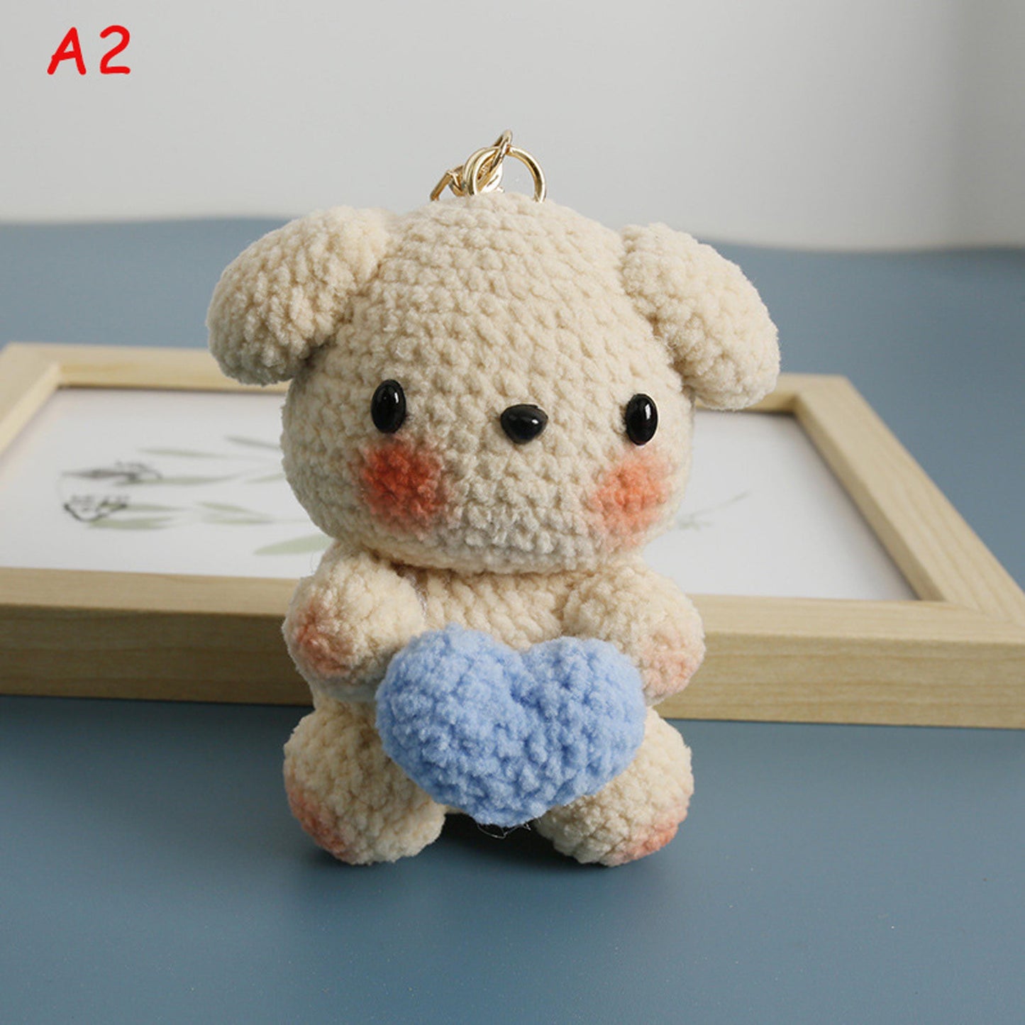 Handmade Crochet Animal Doll Keychain, Cute Amigurumi Yarn Plush Bag Charm, Kawaii Knitted Toy Pendant Gift