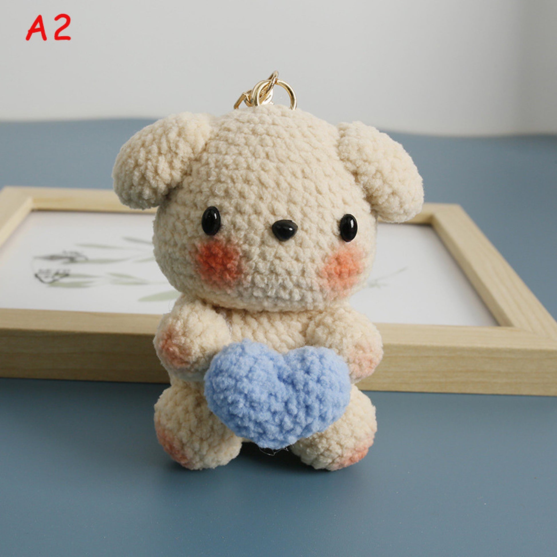 Handmade Crochet Animal Doll Keychain, Cute Amigurumi Yarn Plush Bag Charm, Kawaii Knitted Toy Pendant Gift