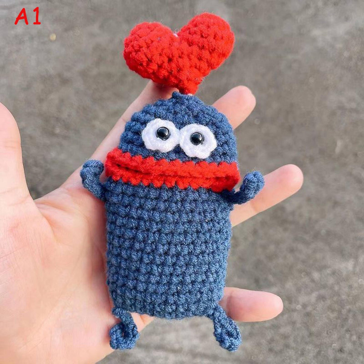 Handmade Crochet Cute Cartoon Car Key Cover, Knitted Keychain Key Case, Amigurumi Key Protector Bag Charm Gift
