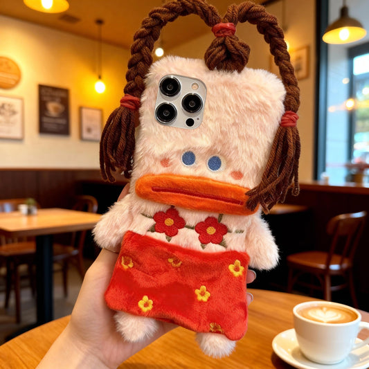 Handmade Plush Funny Sausage Lips iPhone Phone Case Compatible with All iPhone Models, Kawaii Cartoon Phone Case Gift,iPhone 17,iPhone 17PRO