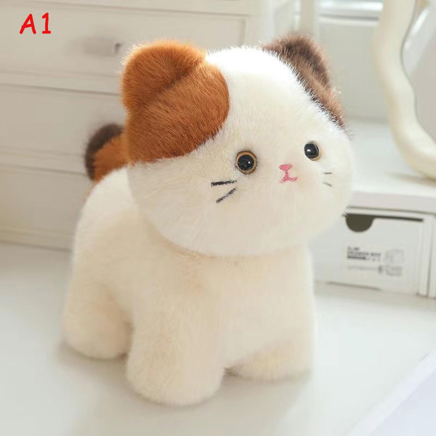 Handmade Plush Cat Doll, Soft Crochet Kitty Stuffed Toy, Cute Comfort Animal, Cozy Birthday Gift,Gift for Cat Lovers
