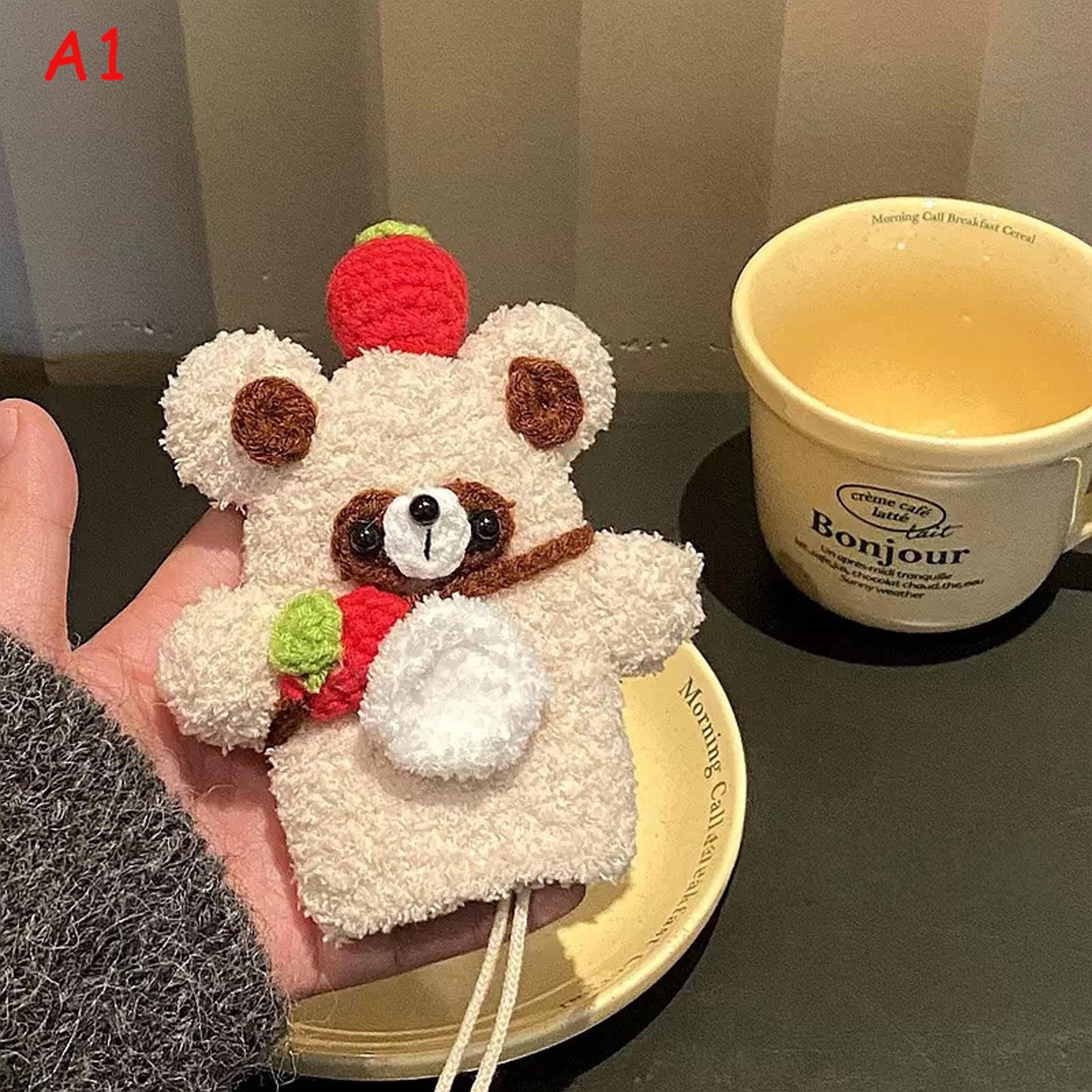 Handmade Funny Animal Crochet Car Key Cover, Cute Cartoon Dog Crochet Knitted Keychain, Bag Charm, Phone Charm, Unique Gift