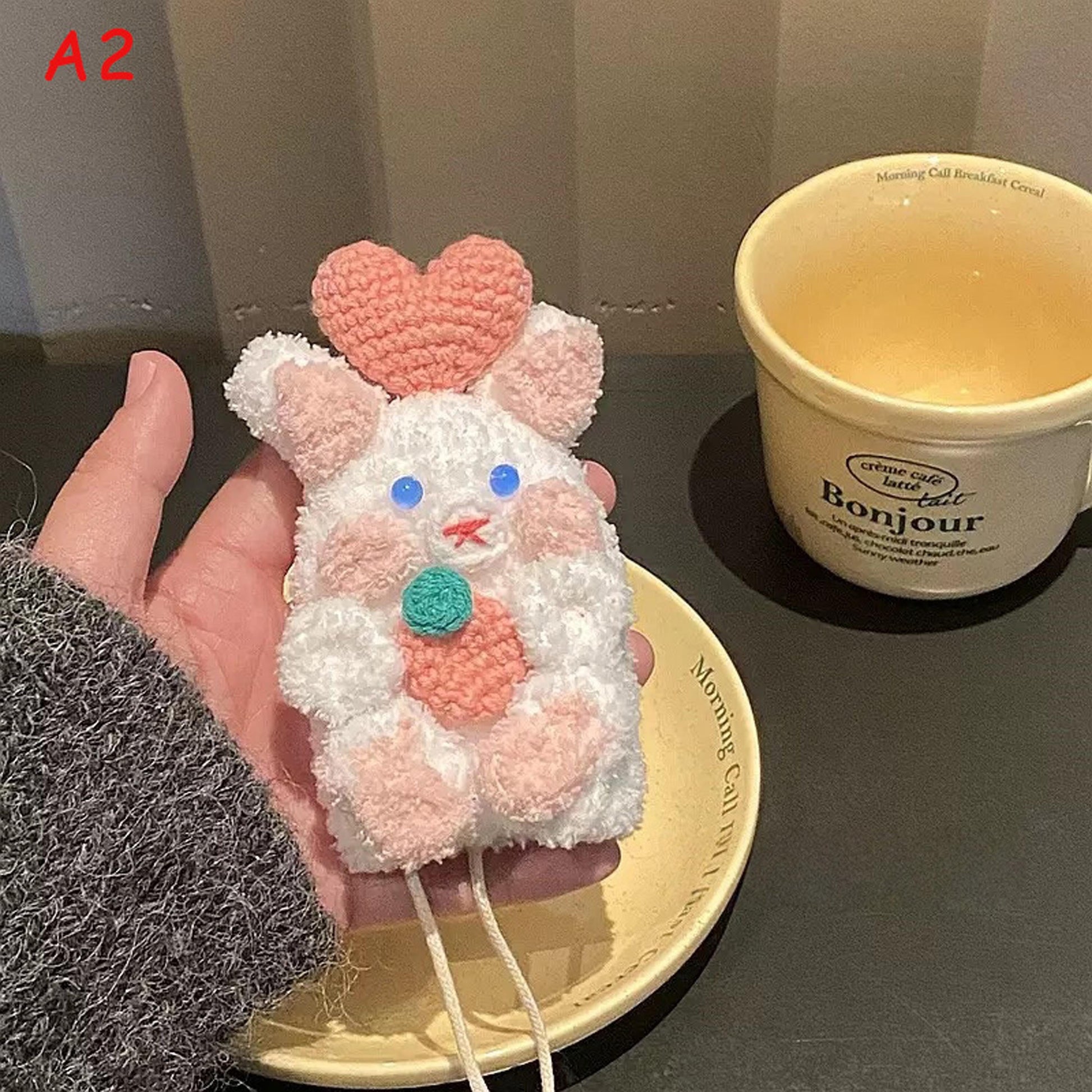 Handmade Funny Animal Crochet Car Key Cover, Cute Cartoon Dog Crochet Knitted Keychain, Bag Charm, Phone Charm, Unique Gift