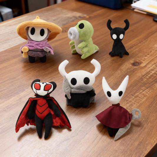 Handmade Hollow Knight Plush Doll, Knitted Game Character Stuffed Toy, Cute Gothic Collectible Gift