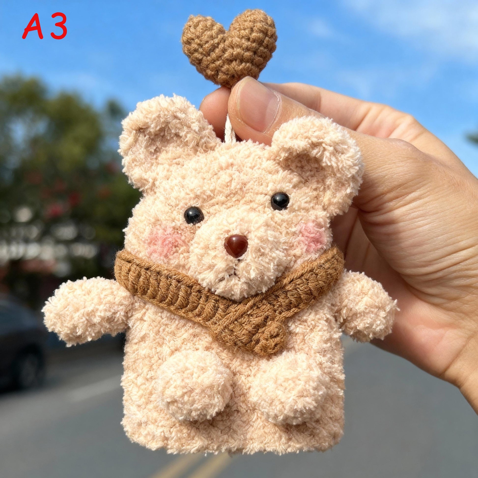 Handmade Plush Sausage Lips Pull-out design Car Key Cover, Cute Knitted Car Key Protector, Soft Keychain, Phone Charm, Bag Charm Gift
