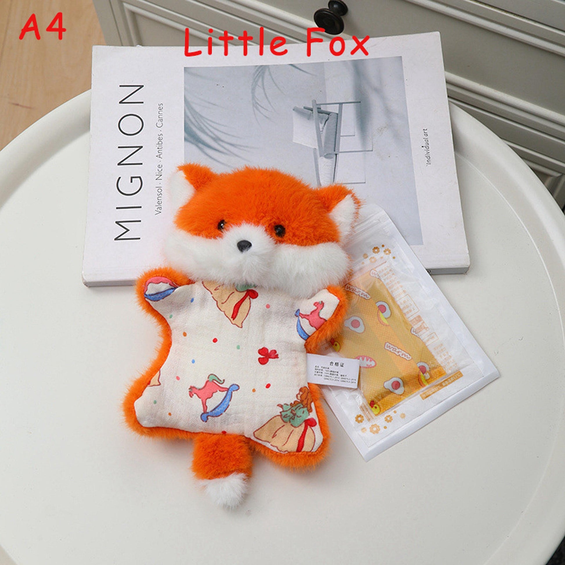 Handmade Plush Stress Relief Animal Doll, Cute Cat Dog Fidget Toy, Soft Squeeze Comfort Toy with Bean Bag, Anxiety Relief Gift