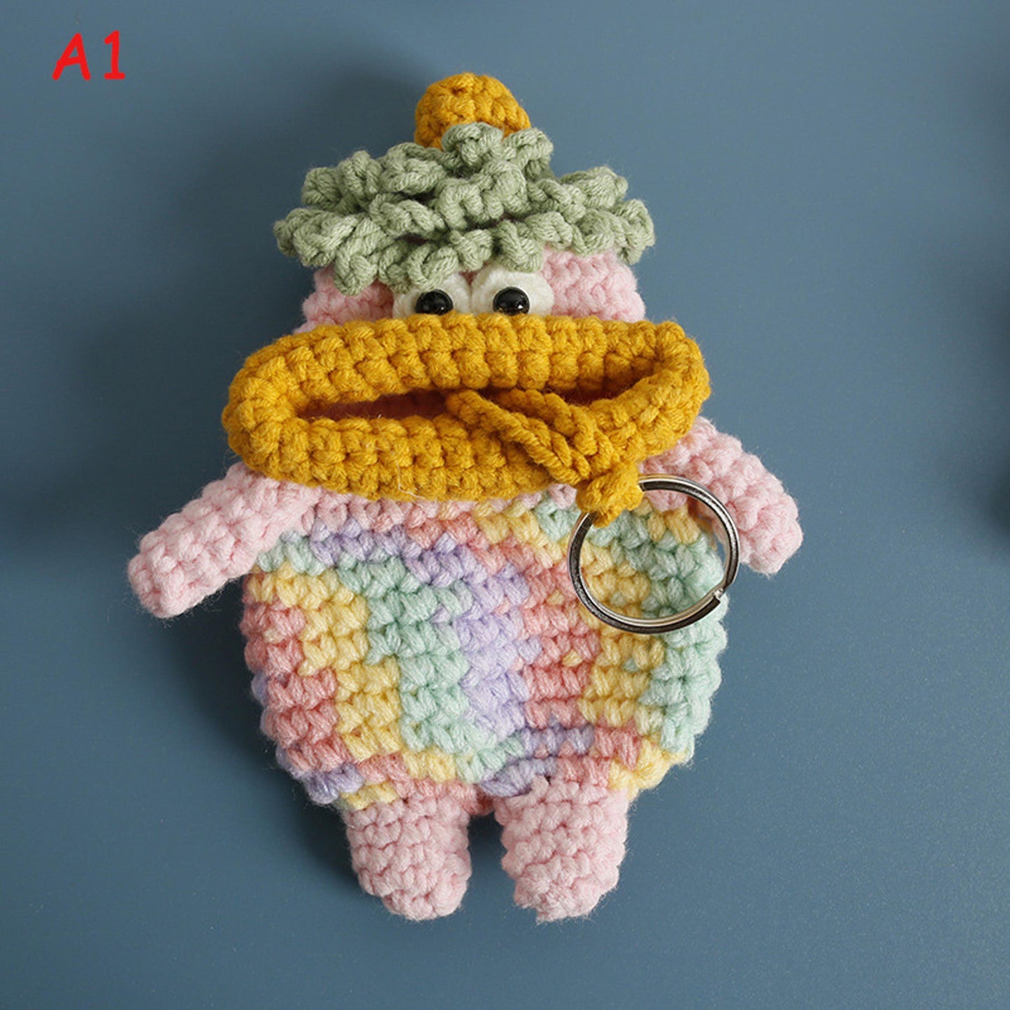 Handmade Crochet Funny Sausage Lips Key Holder, Knit Drawstring Key Pouch, Cute Amigurumi Keychain, Bag Charm Gift,Quirky Yarn Key Case