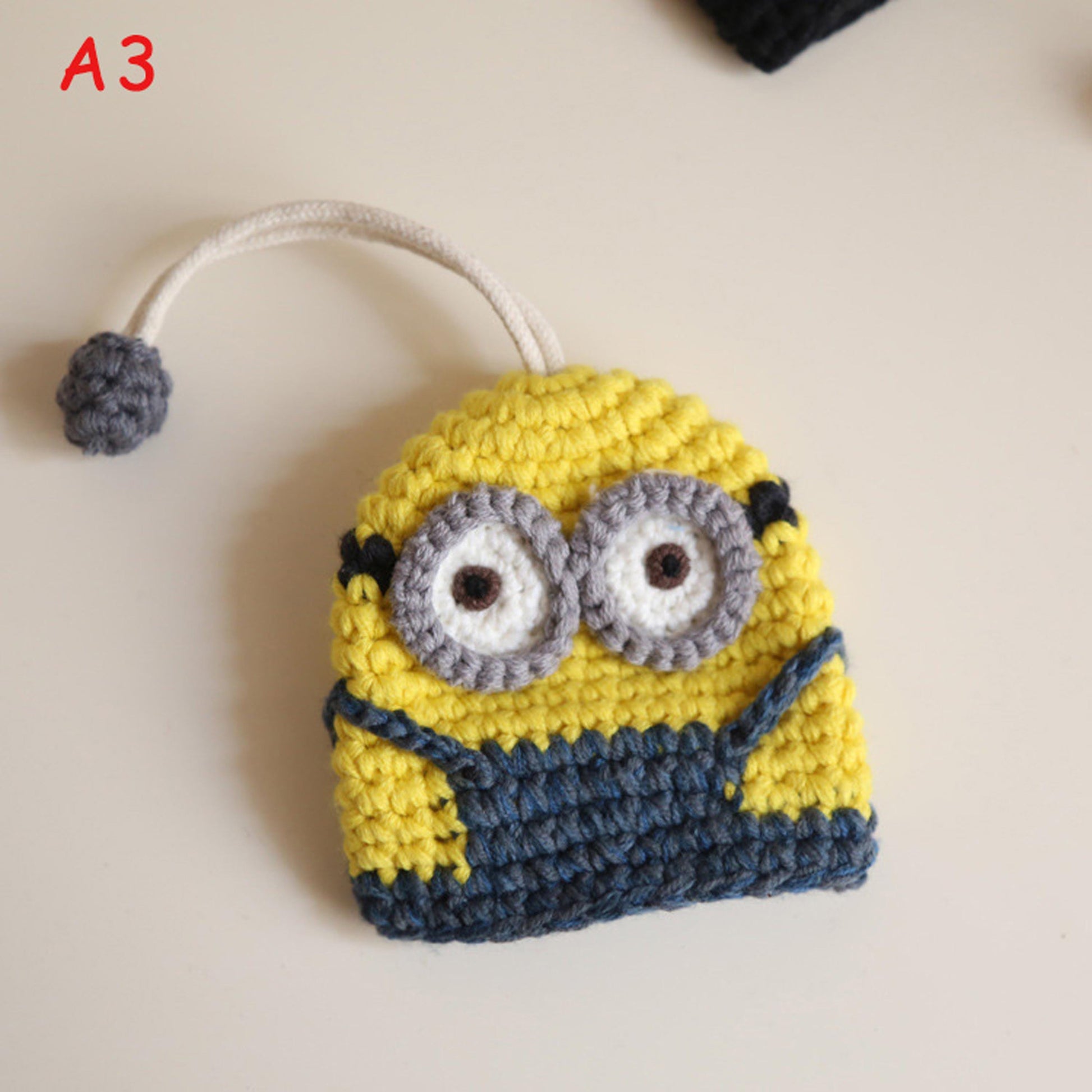 Handmade Crochet Cartoon Key Pouch,Cute Knitted Car Key Cover for Women, Anime Inspired Key Holder, Handwoven Key Protector Bag Gift for Her
