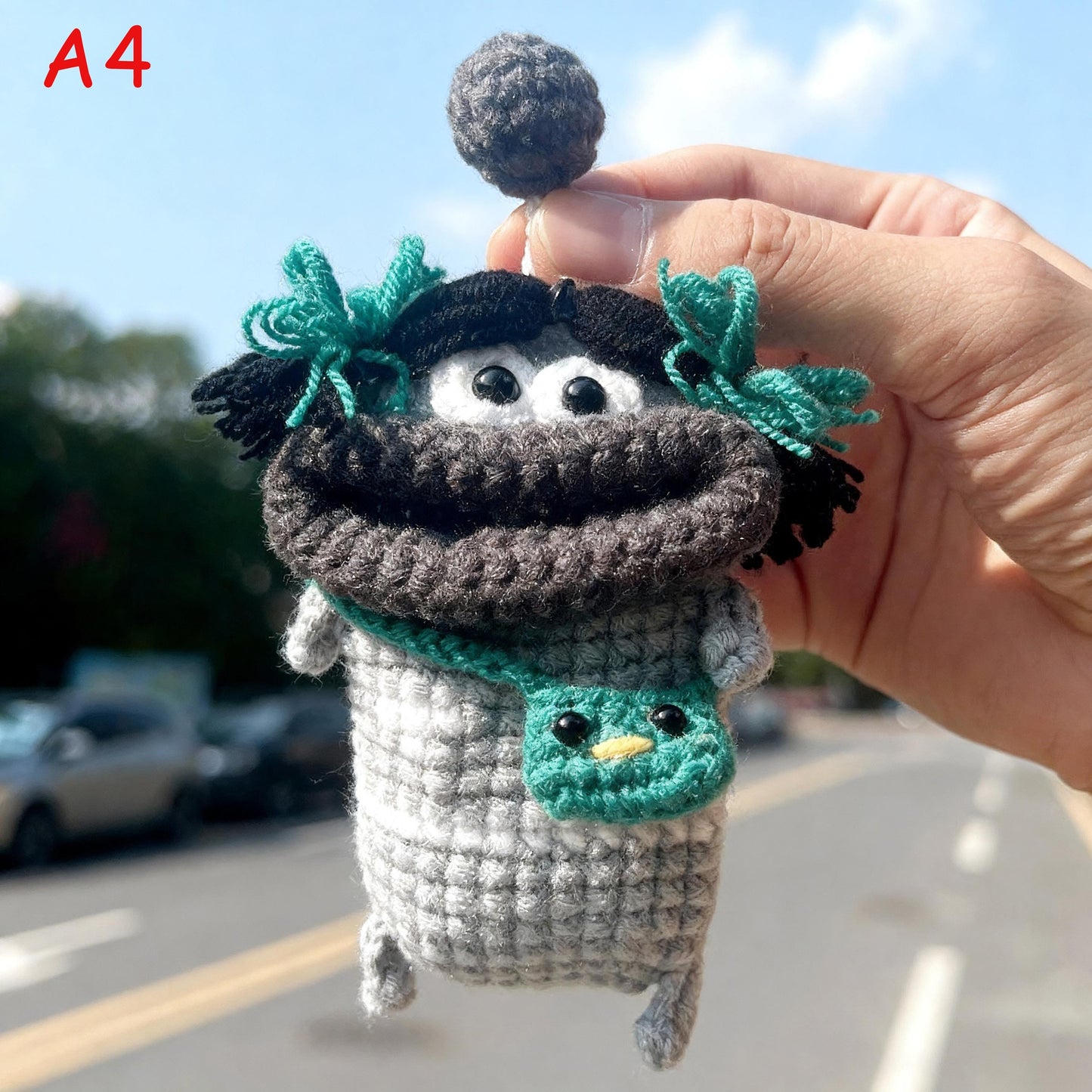 Handmade Crochet Car Key Holder, Funny Sausage Mouth Key Cover, Cute Cartoon Key Pouch, Knitted Car Key Case, Amigurumi Keychain, Bag Charm