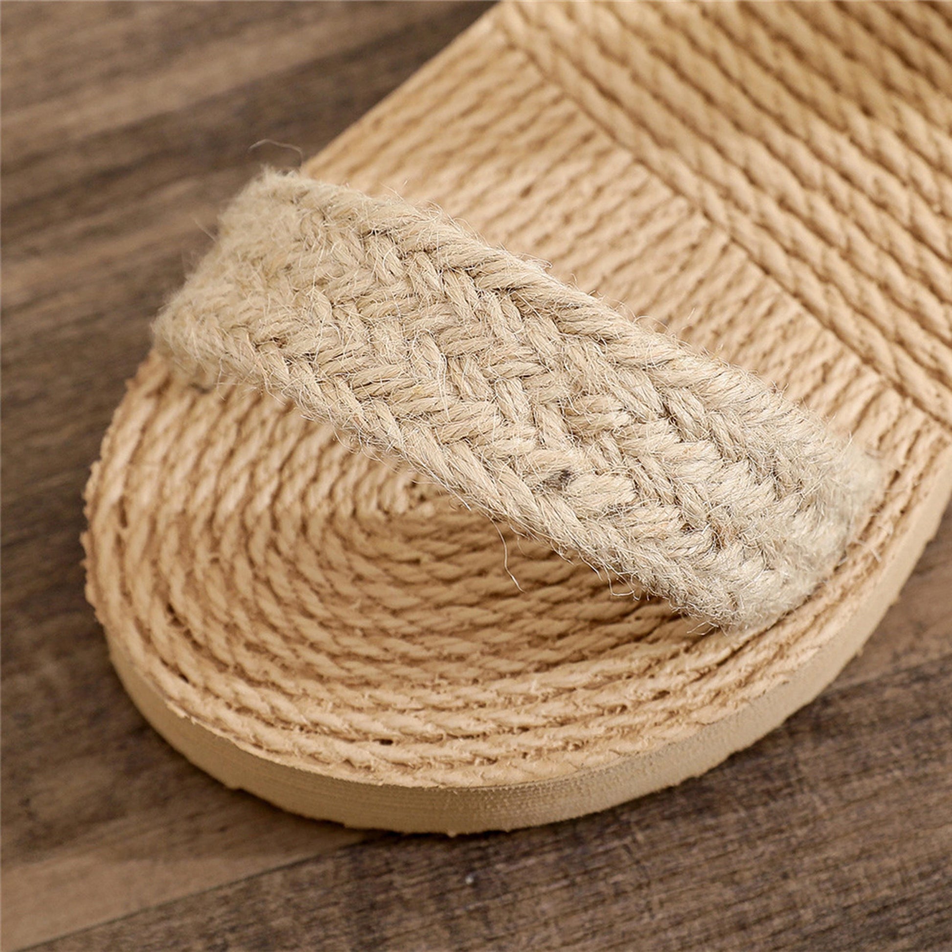 Handmade Crochet Linen Sandals Women, Minimalist Slide Sandals, Summer Beach Slippers, Boho Flat Espadrille Slides, Casual Resort Shoes